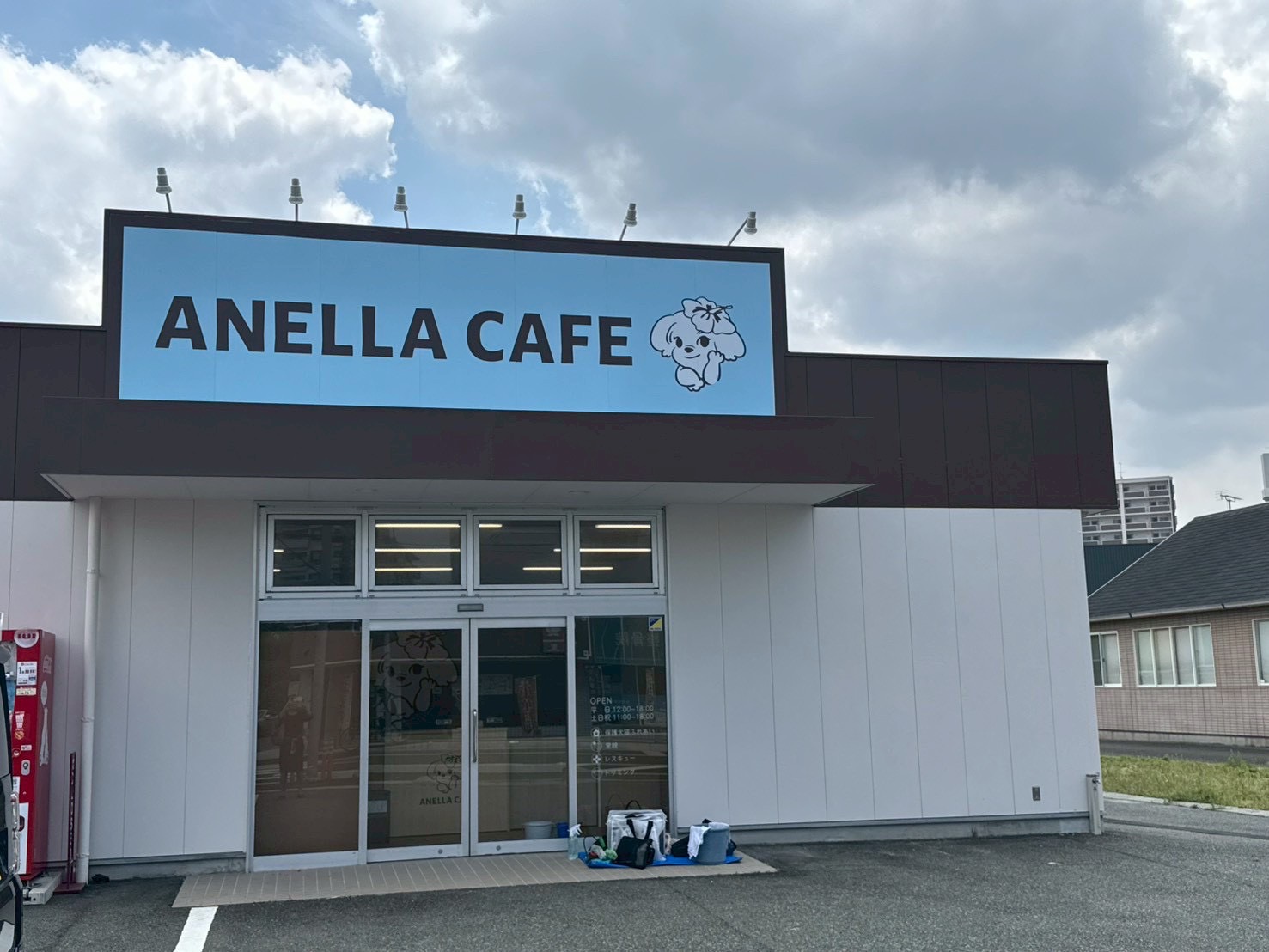 アネラカフェ福岡箱崎店の店内・わんこの様子